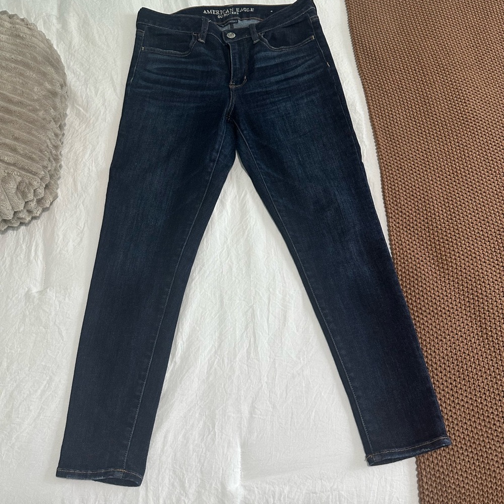 American Eagle Outfitters Women's Dark Blue Jeans